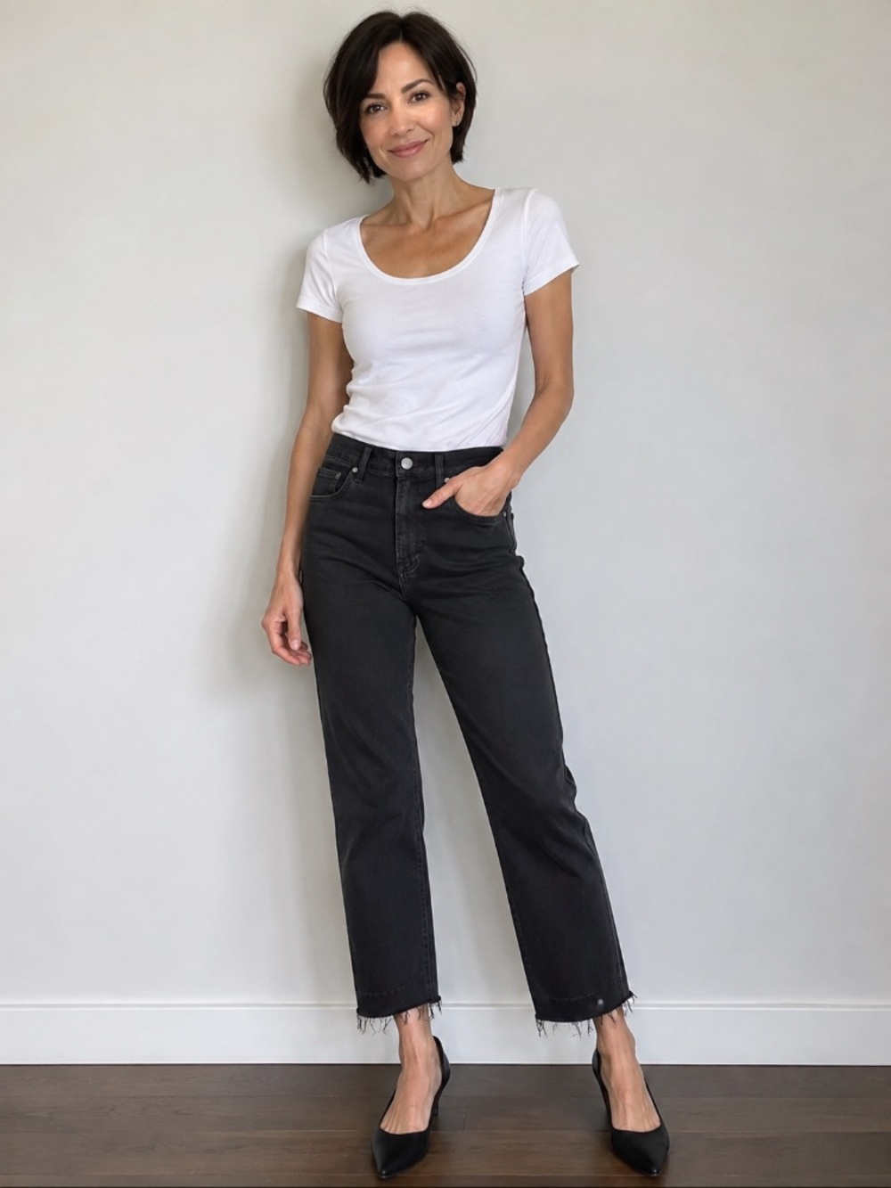 Risen Black Straight-Leg Women's Jeans